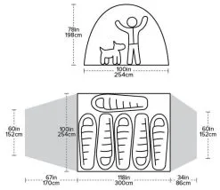 Big Agnes Bunk House 6 Rooibos-Shale -Camping Zelt Verkaufsgeschäft big agnes bunk house 6 rooibos shale 1