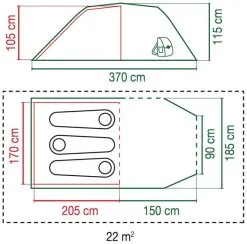 Coleman Cortes 3 Green Demo Green -Camping Zelt Verkaufsgeschäft coleman cortes 3 demo 1