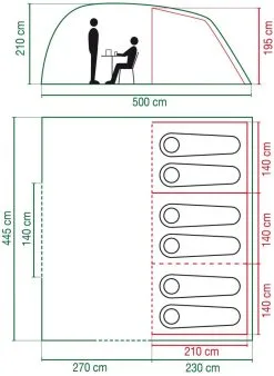 Coleman Vespucci 6 -Camping Zelt Verkaufsgeschäft coleman vespucci 6 2