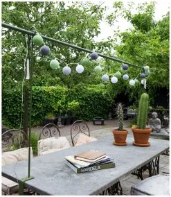 Cotton Ball Lights Outdoor Regular Light String Starter Kit Green -Camping Zelt Verkaufsgeschäft cotton ball lights outdoor regular light string starter kit green 2