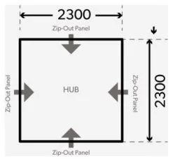 Dometic Hub 1.0 -Camping Zelt Verkaufsgeschäft dometic hub 2
