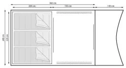 Eurotrail Iowa BTC Alu Beige-Black -Camping Zelt Verkaufsgeschäft eurotrail iowa btc alu beige black 1