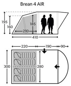 Kampa Brean 4 -Camping Zelt Verkaufsgeschäft kampa brean 4 1