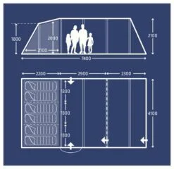 Kampa Croyde 6 AIR -Camping Zelt Verkaufsgeschäft kampa croyde 6 air 1