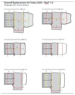 Outwell Air Repair Tube - Red -Camping Zelt Verkaufsgeschäft outwell air repair tube red transparent 1