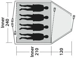 Outwell Cloud 4 Blue -Camping Zelt Verkaufsgeschäft outwell cloud 4 blue 1