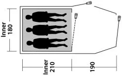 Outwell Earth 3 2021 Blue -Camping Zelt Verkaufsgeschäft outwell earth 3 blue 3 1