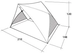 Outwell Formby Beach Shelter Blue -Camping Zelt Verkaufsgeschäft outwell formby beach shelter blue 4
