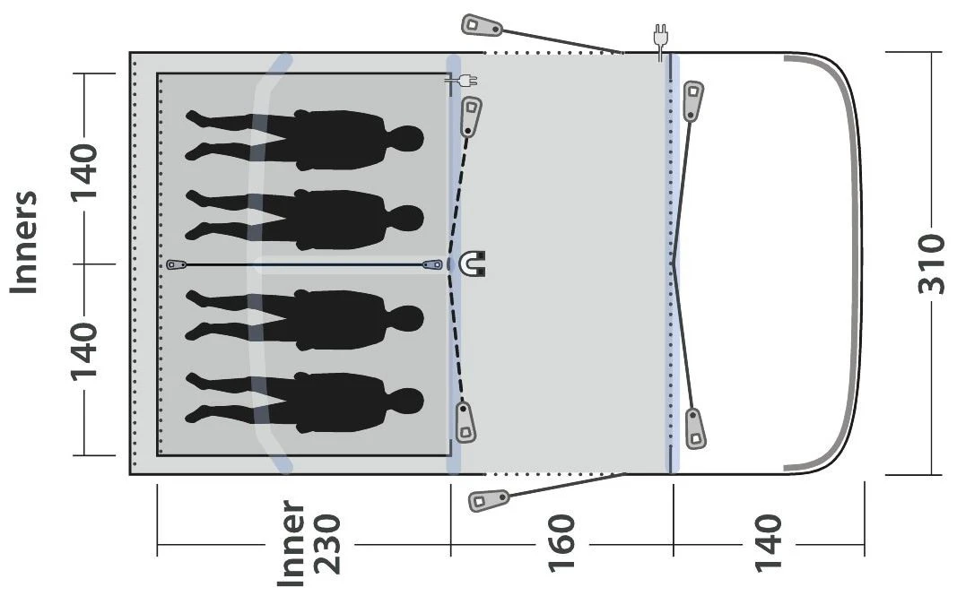 Outwell Hayward Lake 4ATC Demo 2022 Navy Night 5 Outwell Hayward Lake 4ATC Demo 2022 Navy Night – Bild 3