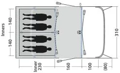 Outwell Hayward Lake 4ATC Navy Night -Camping Zelt Verkaufsgeschäft outwell hayward lake 4atc navy night 2 3