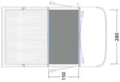 Outwell Hayward Lake 4ATC Flat Woven Carpet Black-Grey -Camping Zelt Verkaufsgeschäft outwell hayward lake 4atc woven carpet grey 1