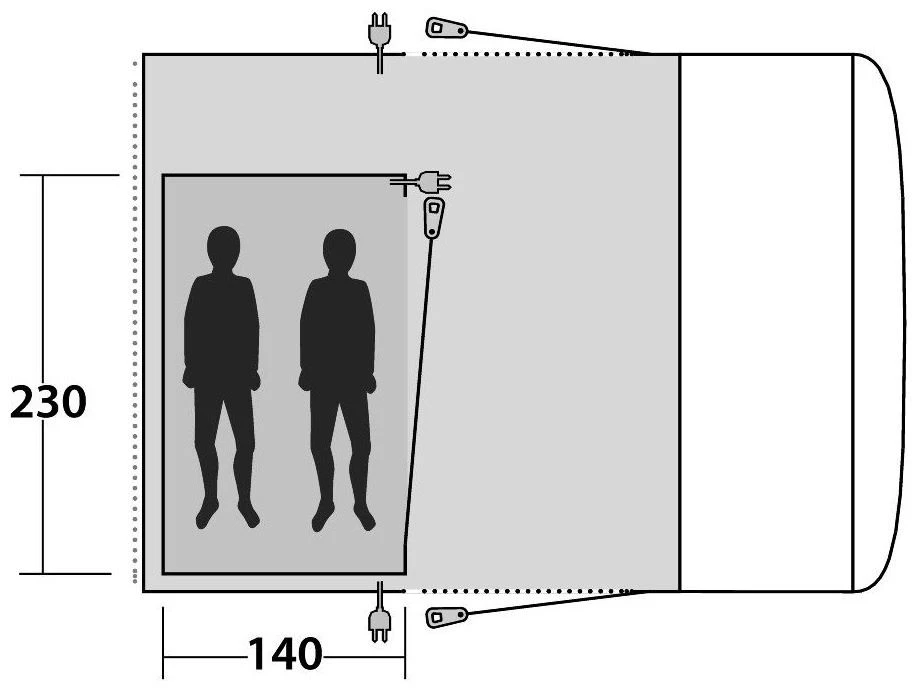 Outwell Jonesville 290SA / Wolfburg 380 Inner Charcoal 5 Outwell Jonesville 290SA / Wolfburg 380 Inner Charcoal – Bild 3