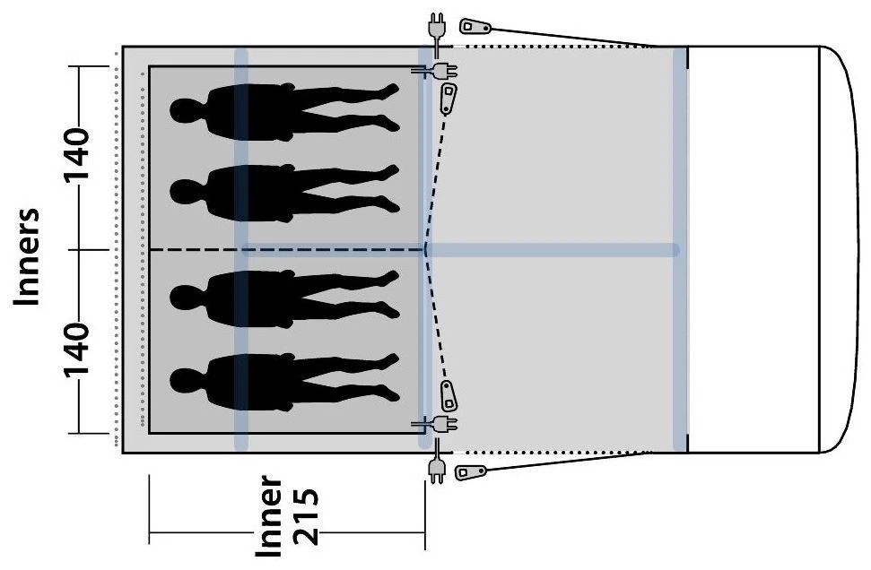 Outwell Jonesville 440SA Inner Charcoal 5 Outwell Jonesville 440SA Inner Charcoal – Bild 3