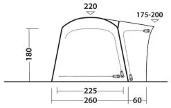 Outwell Milestone Lux Black-Grey -Camping Zelt Verkaufsgeschäft outwell milestone lux black grey 3 1