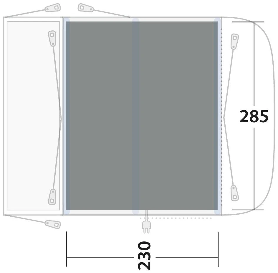 Outwell Newburg 240 Flat Woven Carpet Black-Grey 6 Outwell Newburg 240 Flat Woven Carpet Black-Grey – Bild 4