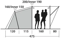 Outwell Oakwood 5 Dark Leaf -Camping Zelt Verkaufsgeschäft outwell oakwood 5 dark leaf 2
