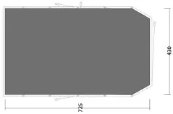 Outwell Queensdale 8PA Footprint Mit Integrated Toggle Up Front Black-Grey -Camping Zelt Verkaufsgeschäft outwell queensdale 8pa footprint with integrated toggle up front grey 1