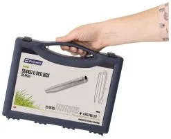 Outwell Super U Peg Box Silver -Camping Zelt Verkaufsgeschäft outwell super u peg box silver 1