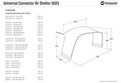 Outwell Universal Connector Air Shelter Black-Grey -Camping Zelt Verkaufsgeschäft outwell universal connector air shelter black grey 4