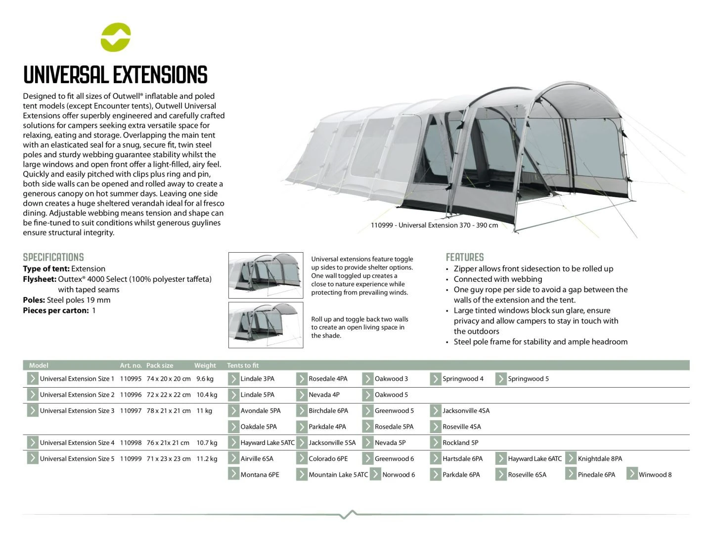 Outwell Universal Extension Size 4 5 Outwell Universal Extension Size 4 – Bild 3