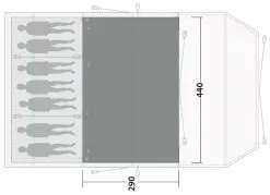 Outwell Wood Lake 7ATC Flat Woven Carpet Black-Grey 9 Outwell Wood Lake 7ATC Flat Woven Carpet Black-Grey -Camping Zelt Verkaufsgeschäft outwell wood lake stone lake 7atc flat woven carpet grey 2