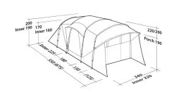 Robens Eagle Rock TC 6+2XP Demo Sand & Green -Camping Zelt Verkaufsgeschäft robens eagle rock tc 6 2xp demo sand green 2