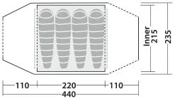 Robens Goshawk 4 Green -Camping Zelt Verkaufsgeschäft robens goshawk 4 green 2