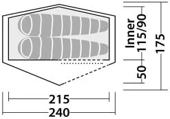 Robens Starlight 2 Green -Camping Zelt Verkaufsgeschäft robens starlight 2 green 2