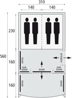 Safarica Indian Hills 310 Air Dark Shadow-Grey-Briljant Blue -Camping Zelt Verkaufsgeschäft safarica indian hills 310 air dark shadow grey briljant blue 1