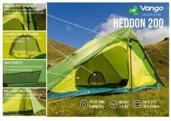 Vango Heddon 200 Pamir Green -Camping Zelt Verkaufsgeschäft vango heddon 200 pamir green 3