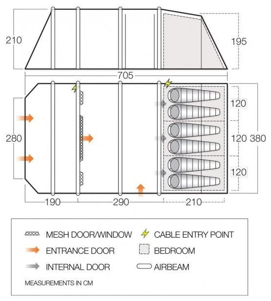 Vango Stargrove II Air TC 600XL Cloud Grey 5 Vango Stargrove II Air TC 600XL Cloud Grey – Bild 3